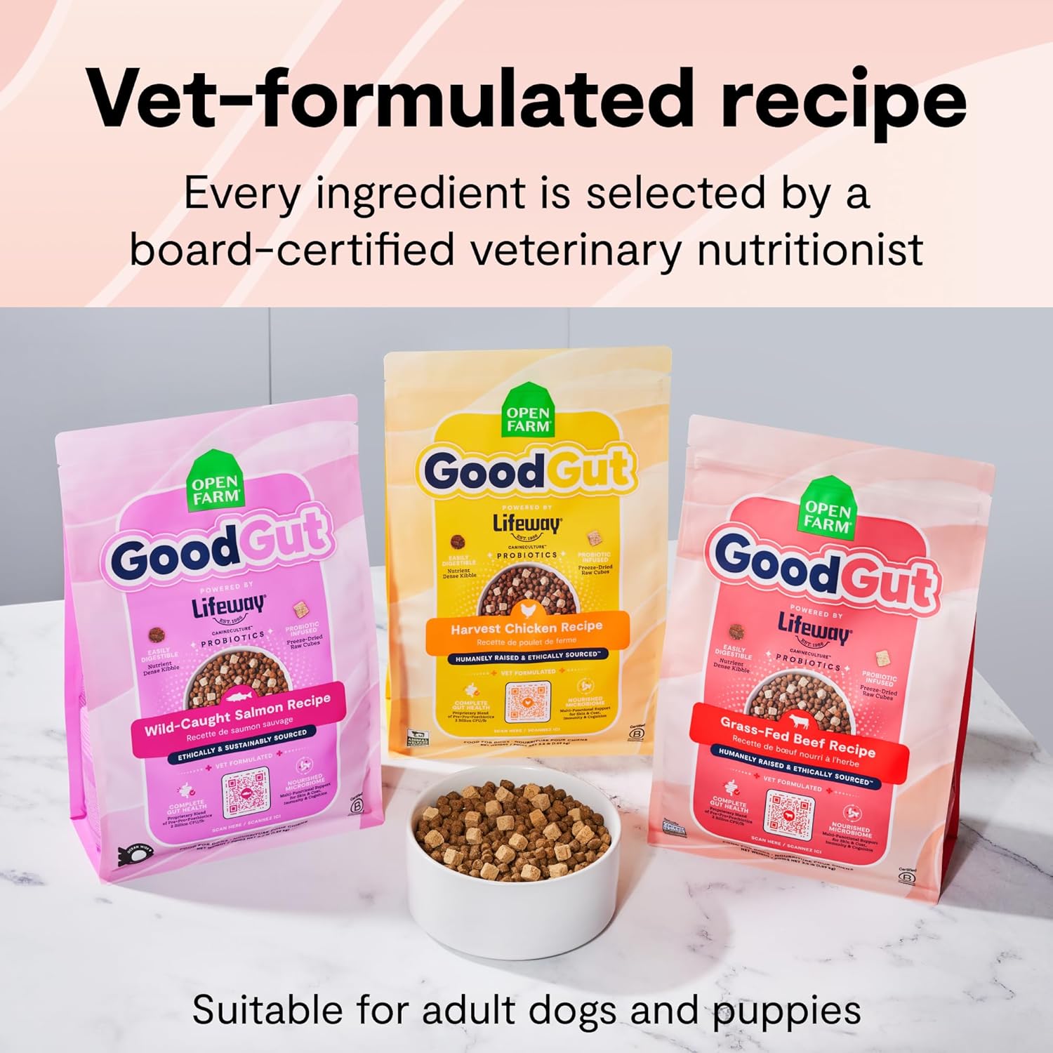 Open Farm, Goodgut Dry Dog Food with Probiotics, Veterinarian-Formulated Harvest Chicken Recipe, 3.5lb Bag - Image 5