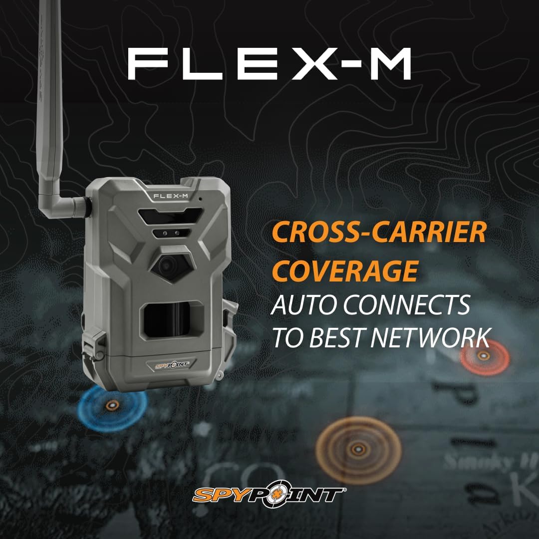 SPYPOINT Flex-M Solar Bundle - Cellular Trail Camera with Solar Panel, Best in Hunting Accessories, No WiFi Needed, GPS, Night Vision, Motion Activated, Dual-Sim LTE, IP65 Water-Resistant Game Camera - Image 7