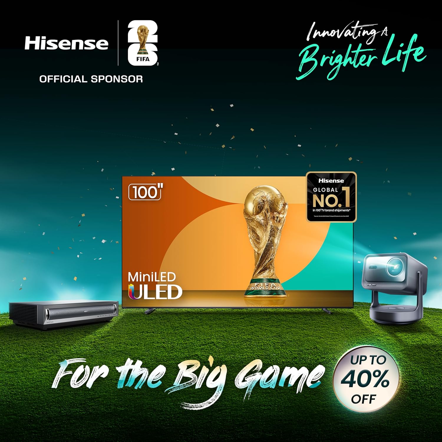 Hisense 75" QD7 Mini-LED 4K Smart Fire TV - QLED, 144Hz, HDR10+, Dolby Vision/Atmos, Game Mode Pro, Alexa Built-in (75QD7QF) - Image 2