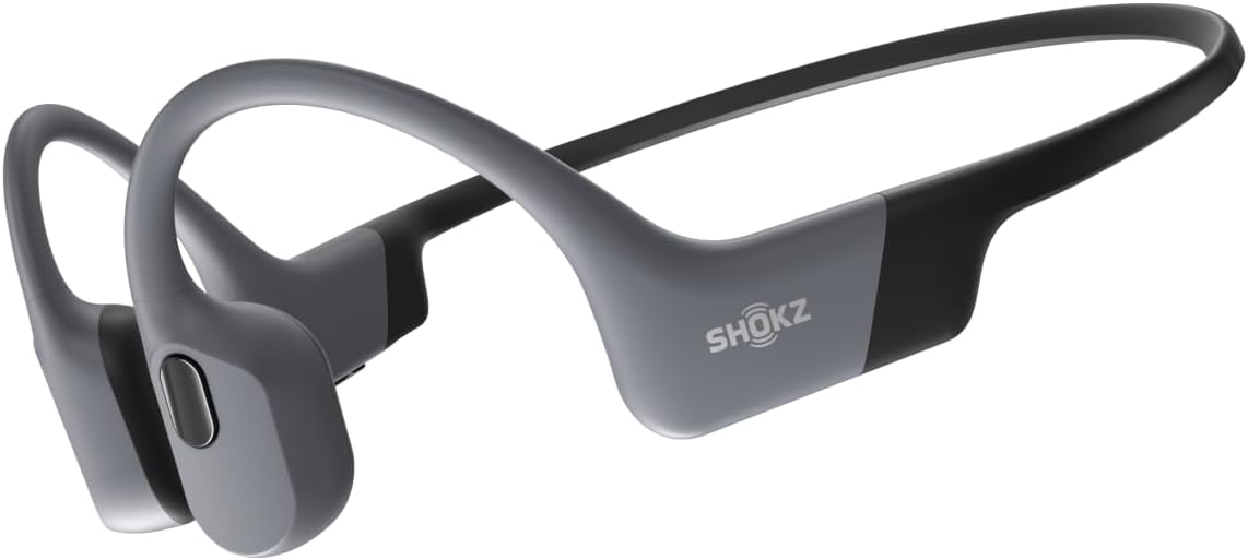 SHOKZ OpenSwim Pro - Open-Ear Bluetooth & MP3 Bone Conduction Sport Headphones, Swimming Headphones, IP68 Waterproof, Grey