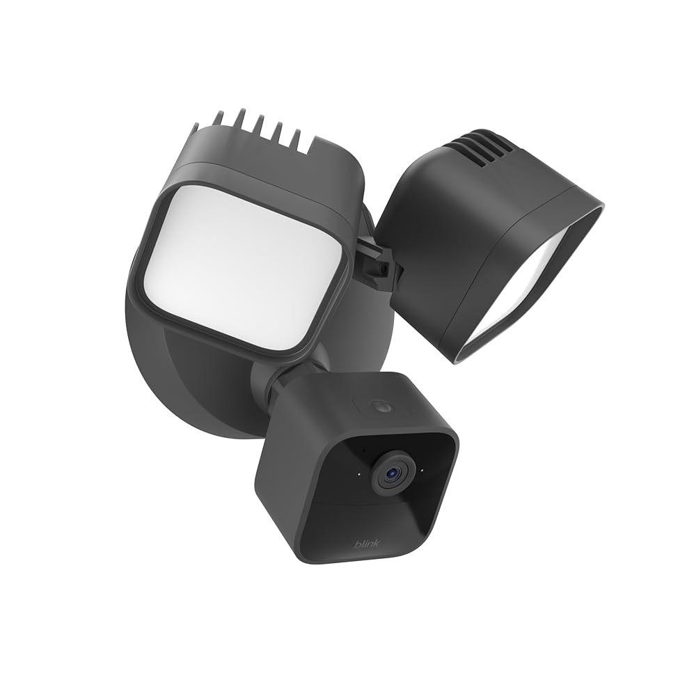 Blink Wired Floodlight Camera - Smart security camera, 2600 lumens, HD live view, enhanced motion detection, built-in siren, Works with Alexa – 1 camera (Black) - Image 2