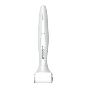 Koi Beauty Premium Derma Stamp, Manual Microneedling for Face Body Scalp, Titanium Microneedle Stamp Pen, Skincare Tool for Men and Women – White