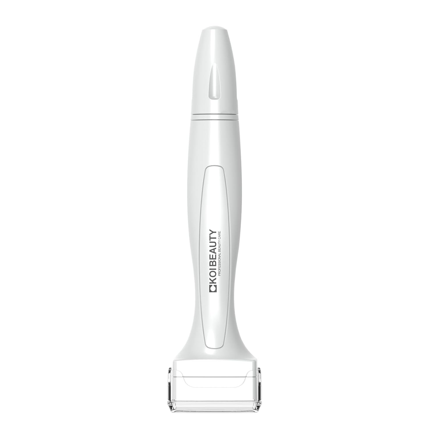 Koi Beauty Premium Derma Stamp, Manual Microneedling for Face Body Scalp, Titanium Microneedle Stamp Pen, Skincare Tool for Men and Women - White