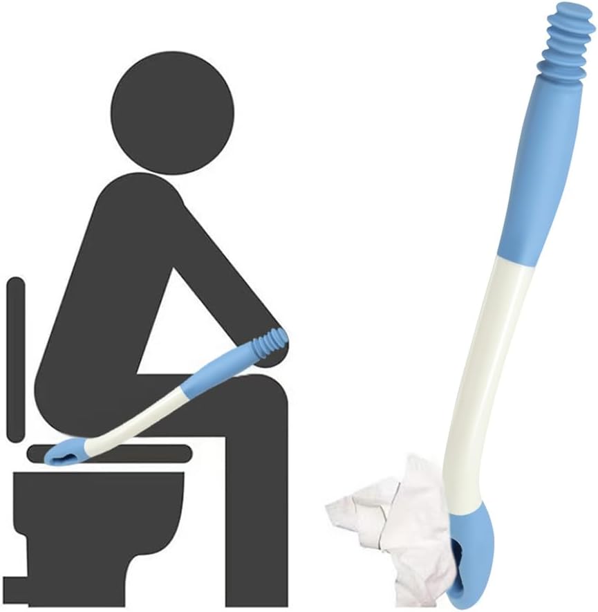 Toilet Aids for Wiping, Long Reach Butt Wiper Helper Wand 15" Toilet Aid Tools Comfort Bottom Buddy Wiping Aid for Senoir Pregnant After Surgery Overweight People - Image 3