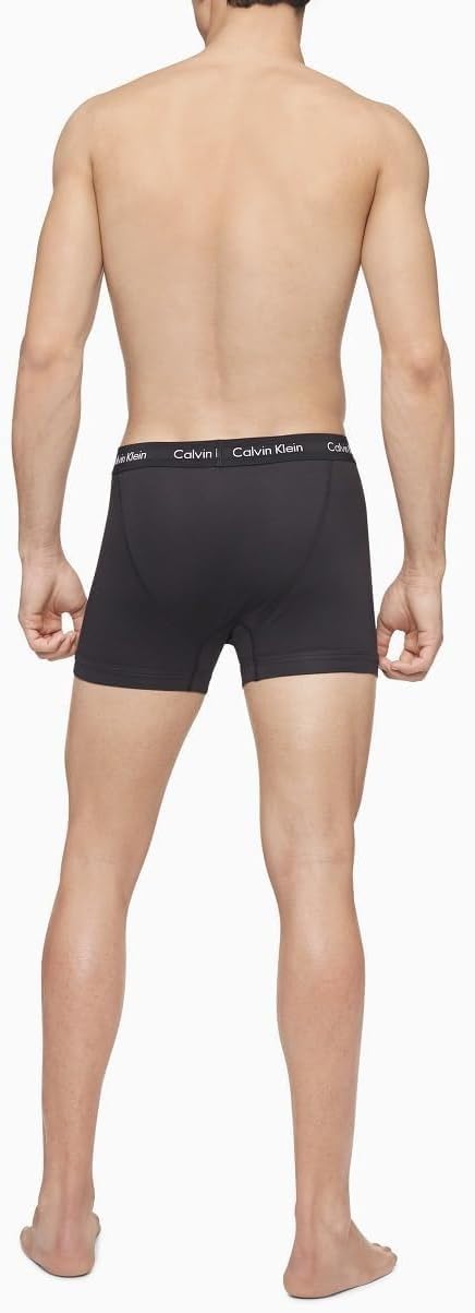 Calvin Klein Men's Cotton Stretch 3-pack Boxer Brief, 3 Black, Large - Image 4