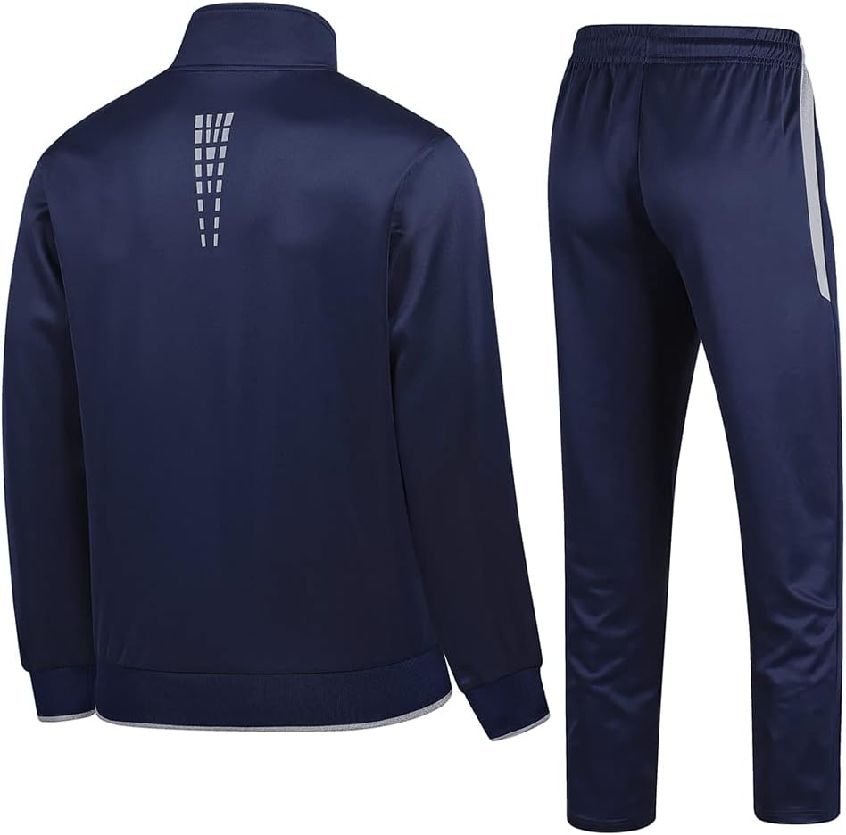 Men's Casual Athletic Tracksuit Long Sleeve Sweatsuit Set Full Zip Running Jacket and Pants 2 Piece Outfits - Image 2