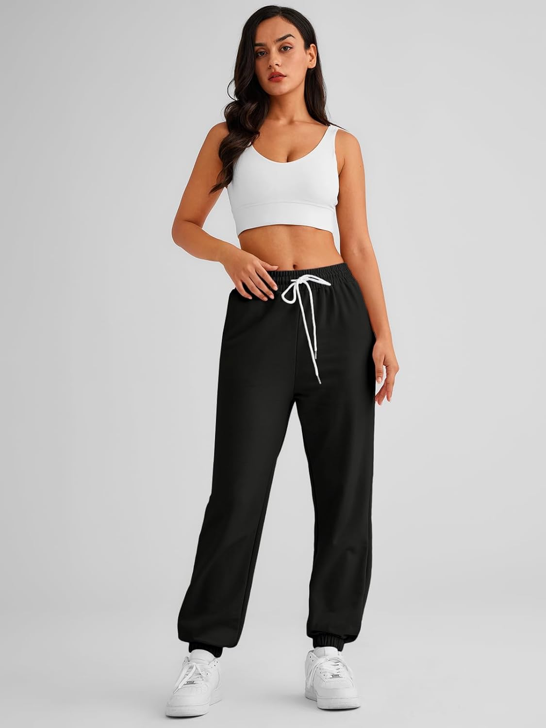 AUTOMET Women's Cinch Bottom Sweatpants Athletic Joggers Lounge Pants with Pockets - Image 2
