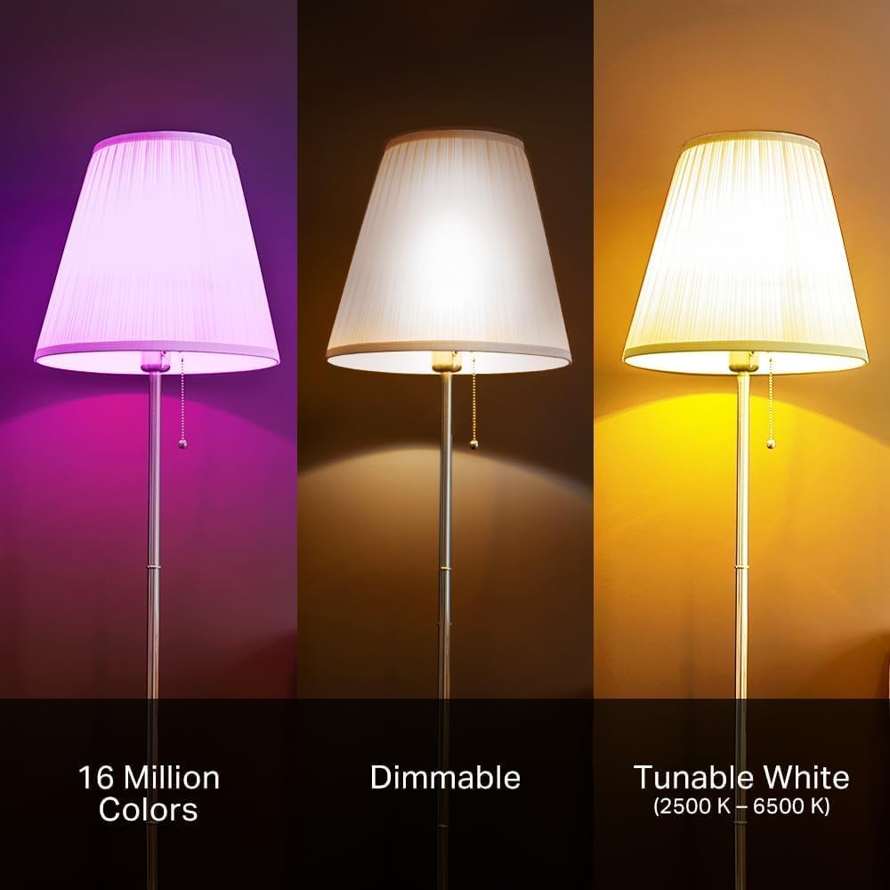 Kasa Smart Light Bulbs, Full Color Changing Dimmable Smart WiFi Bulbs Compatible with Alexa and Google Home, A19, 9W 800 Lumens,2.4Ghz only, No Hub Required, 4 Count (Pack of 1), Multicolor (KL125P4) - Image 6