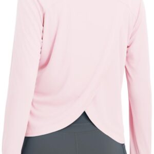 baleaf Women’s Running Sun Shirts Long Sleeve UPF 50+ Workout Tops UV Athletic Split Back Quick Dry Lightweight