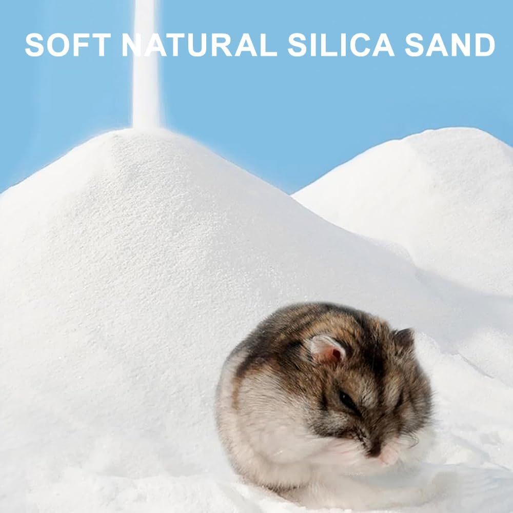 Hamster Bath Sand,SilicaSand,Sand Hamsters Bedding,Dust Free Sand for Hamster Mice and Small Animals (1.1, Pounds) - Image 3