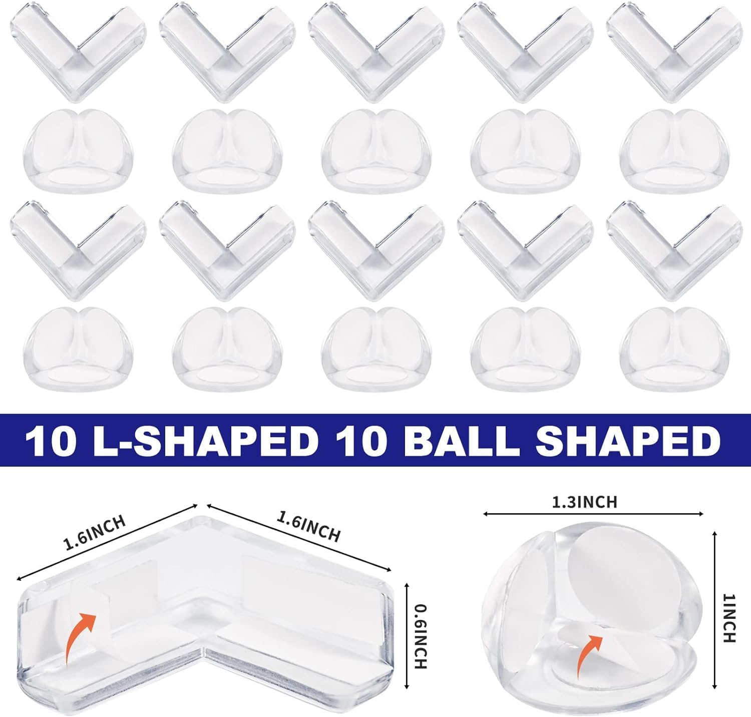 20 Pack Corner Protector Baby, Table Corner Protectors for Baby Guards Clear for Furniture Corner Protectors Proof Covers Baby Safety - Image 2
