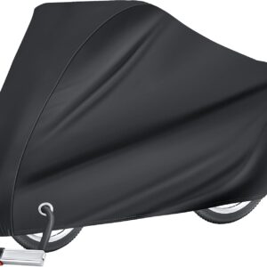 Puroma Bike Cover for 1/2/3 Bikes, Waterproof Outdoor Storage Bicycle Covers Rain Sun UV Dust Wind Proof with Lock Hole for Mountain Road Electric Bike