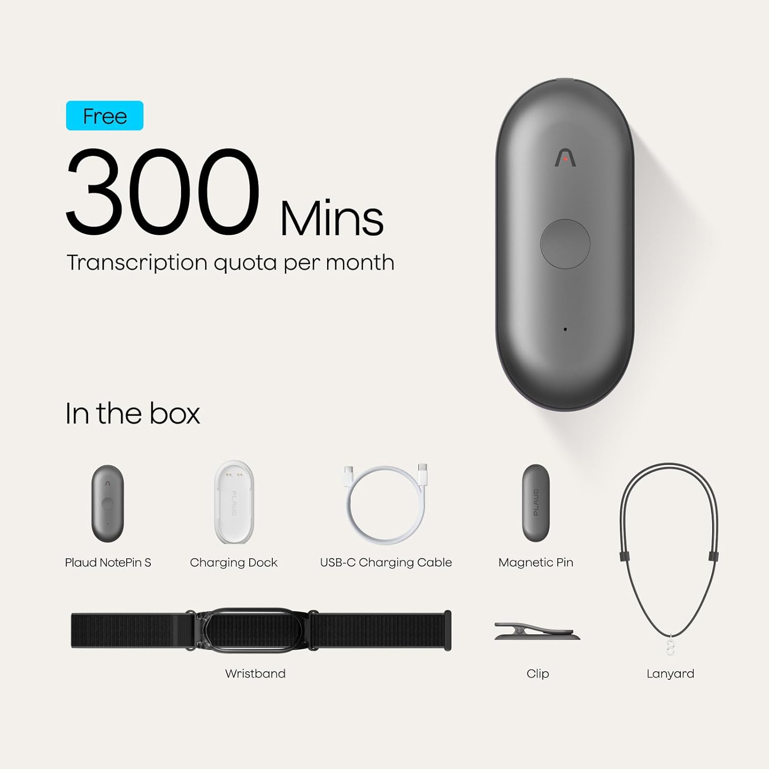 Plaud NotePin S AI Voice Recorder, Wearable AI Notetaker, AI Transcribe & Summarize, Support 112 Languages, 64GB Memory, Audio Recorder for Meetings Interviews with 4 Accessories - Image 8