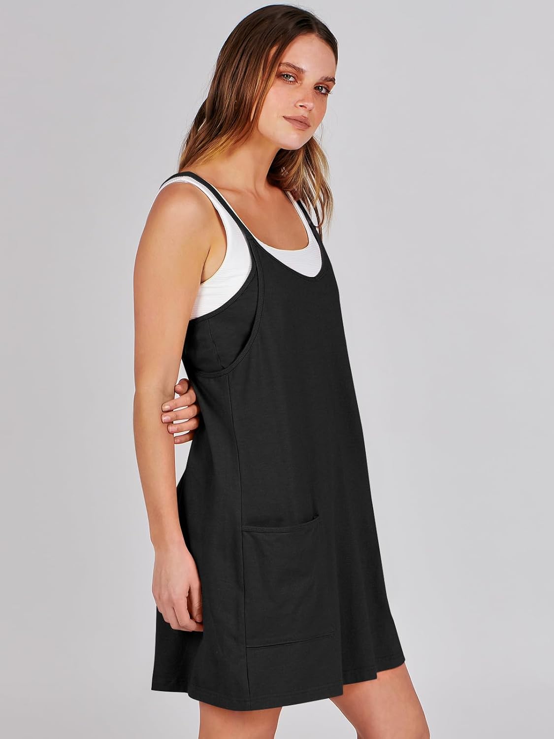 ANRABESS Women Athletic Dress Summer Tennis Workout Active Sports Mini Romper Dress Built in Shorts Travel Vacation Clothes - Image 4