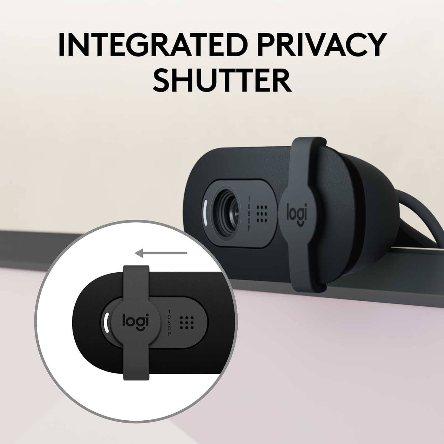 Logitech Brio 101 Full HD 1080p Webcam for Meetings, Streaming, Desktop, Laptop, PC - Built-in Mic, Shutter, Works with Zoom, Microsoft Teams, Nintendo Switch 2’s new GameChat Mode, USB-A,-Black - Image 4