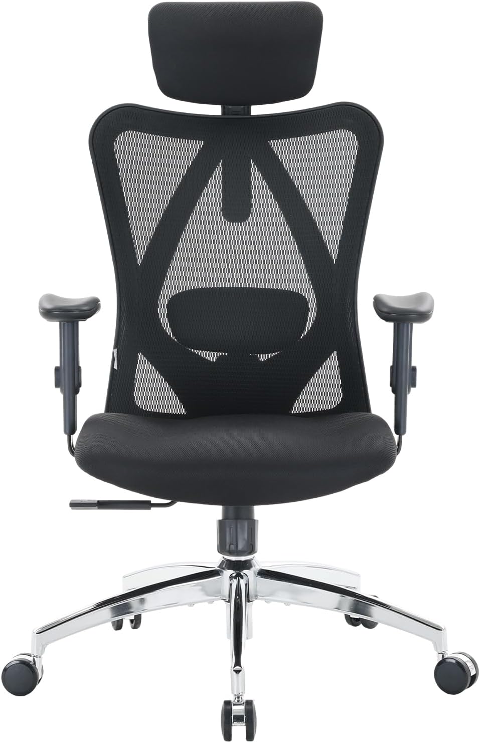 SIHOO M18 Ergonomic Office Chair, High Back Mesh Desk Chair with Adjustable Headrest & Lumbar Support, 330lbs Capacity Computer Chair with 2D Armrests & Wide Cushion, Tilt Lock, for Home Office-Black - Image 10