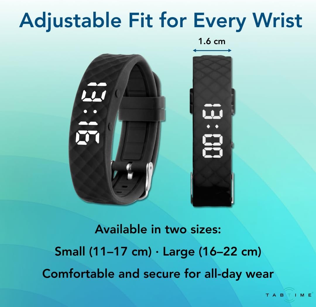 Tabtime Vibrating Alarm Reminder Watch - with up to 10 Personal Alarms or Pill Reminders per Day - Image 4