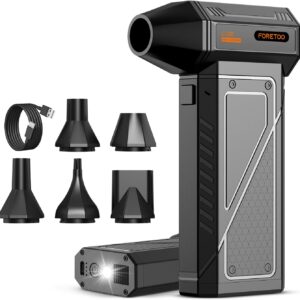 Compressed Air Duster-150000RPM Super Power Cordless Air Duster, Rechargeable Brushless Motor Durable Power Blower with SOS LED Light,Adjustable Dust Blower for Computer, Pet,Outdoor, House and Car