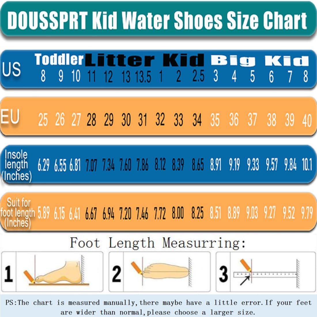 DOUSSPRT Water Shoes for Kids Boys Girls Quick Dry Beach Sports Swim Pool Aqua Shoes for Toddler/Little Kid/Big Kid - Image 5