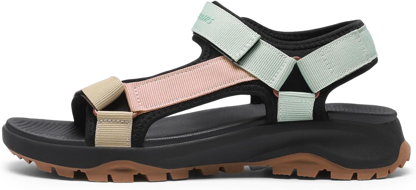 DREAM PAIRS Womens Sandals, Light Weight Hiking Sandals for Women, Comfortable Athletic Quick-Drying Walking Water Sandals With Hook And Loop Straps - Image 3