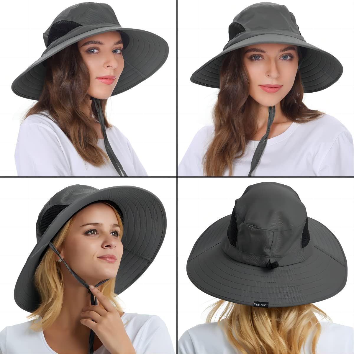 EINSKEY Wide Brim Sun Hat, UPF 50+ UV Protection Waterproof Packable Bucket Hat for Men & Women, Fishing Hiking Beach Garden - Image 8
