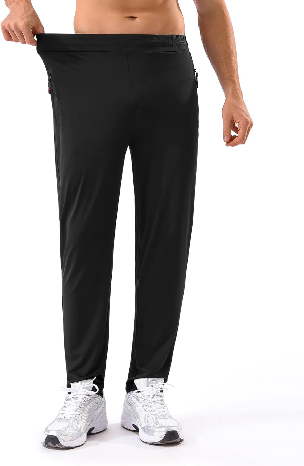 MSGD 5 Pack Men's Sweatpants with Zipper Pockets Stretch Lightweight Athletic Track Activewear Pants for Men Joggers - Image 2