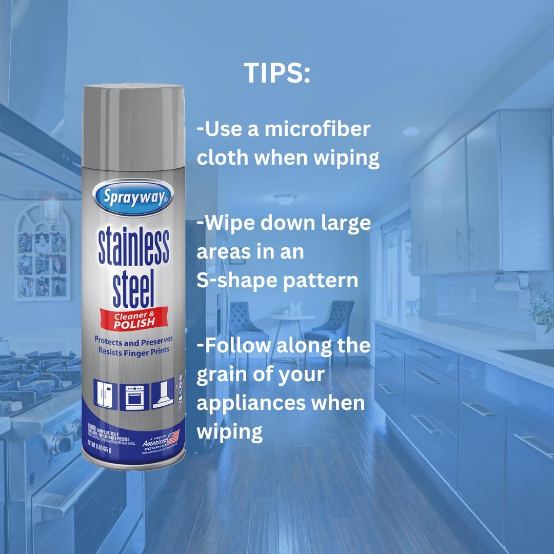 Sprayway Water-Based Stainless Steel Cleaner, 15 Fl Oz (Pack of 1) - Image 6