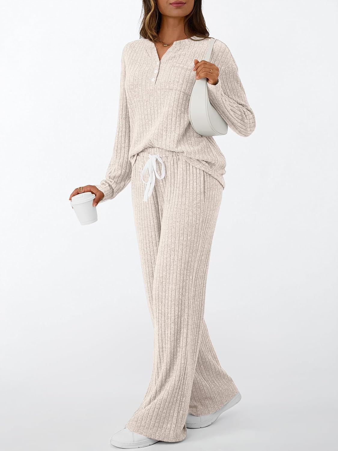 LILLUSORY Womens 2 Piece Lounge Sets Matching Airport Travel Outfits 2026 Spring Clothing Fall Pajamas Sweat Suits Pockets - Image 3