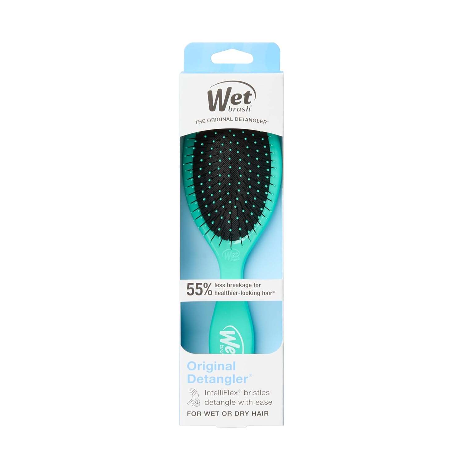 Wet Brush Original Detangler Hair Brush, Amazon Exclusive Aqua- Ultra-Soft IntelliFlex Bristles-Detangling Hairbrush Glides Through Tangles For All Hair Types (Wet Dry & Damaged Hair) - Women & Men - Image 12