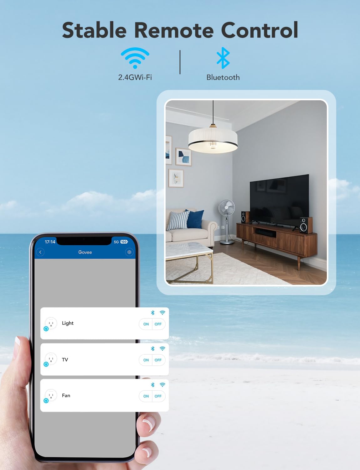 Govee Smart Plug, WiFi Plugs Work with Alexa & Google Assistant, Smart Outlet with Timer & Group Controller, WiFi Outlet for Home, No Hub Required, ETL & FCC Certified, 2.4G WiFi Only, 4 Pack - Image 6