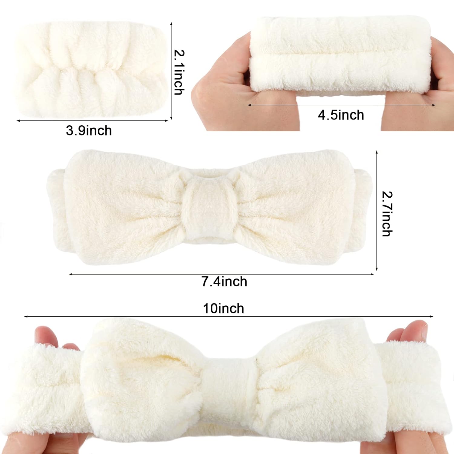 WHAVEL 6PCS Spa Headband and Wristbands Set, Face Wash Headband Wrist Bands for Washing Face Makeup Skincare Hair Band Skin Care Accessories Tools - Image 6