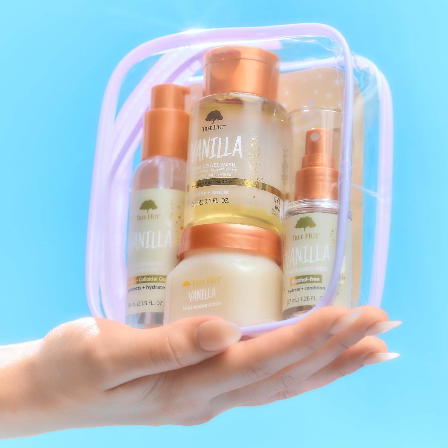 Tree Hut Mini Vanilla Everything Shower Gift Set, Mothers Day Gifts, Exfoliating Sugar Scrub, Foaming Gel Wash & Whipped Body Butter, Hydrating & Moisturizing Self-Care Gift Set for Smooth Skin - Image 5