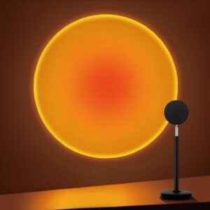 Tsrarey Sunset Lamp Projector,180 Degree Rotation Sun Projection Light Led Night Light Floor Lamp with USB Port,Sunset Lamps for Photography Party Bedroom Decor