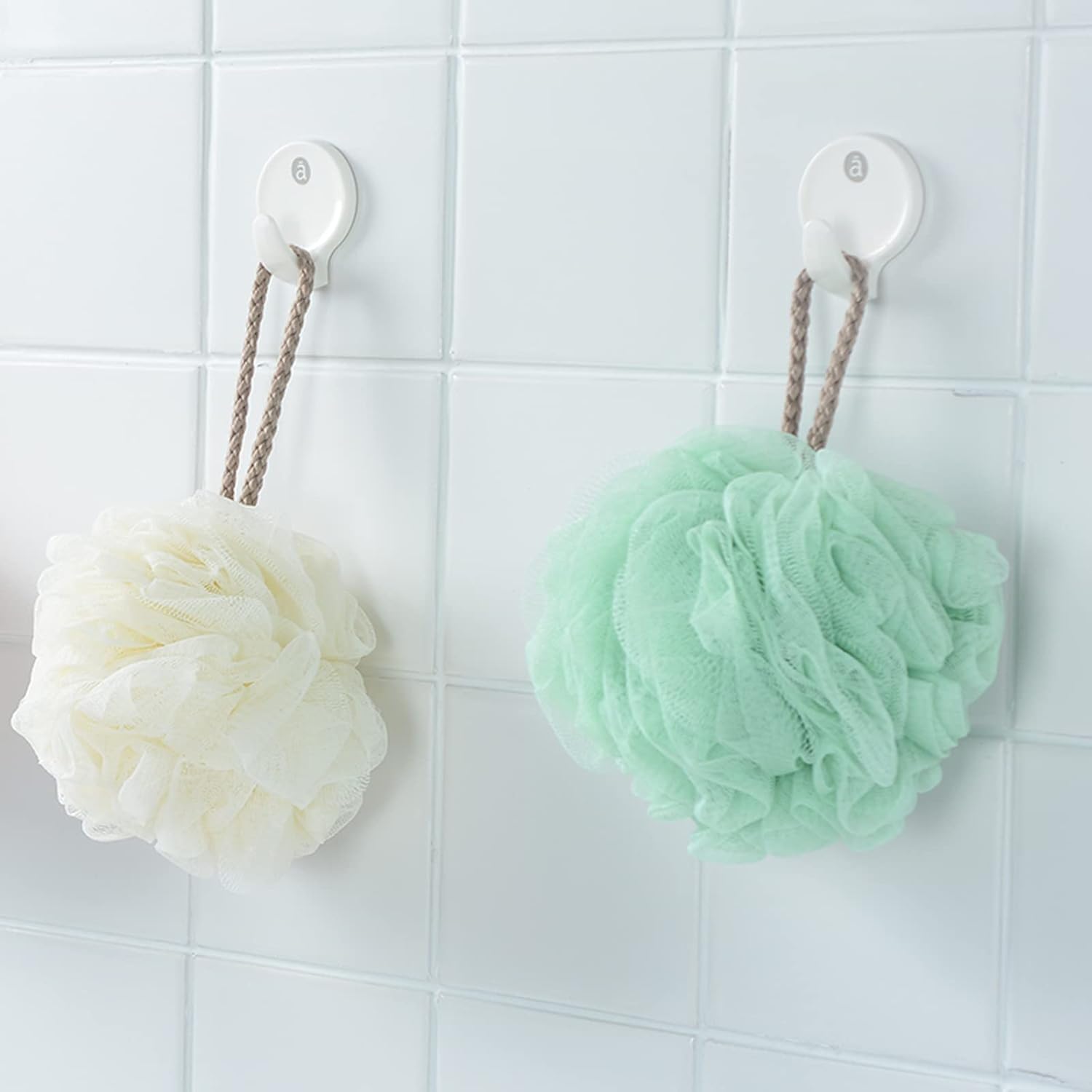 Fu Store Loofah Sponge 60g Shower Loofahs 4 Colors Bath Sponges Mesh Balls for Body Scrubber Exfoliator Wash Back Scrubber Bathroom Men Women - 4 Pack Scrubbers Cleaning Bathing Accessories - Image 7