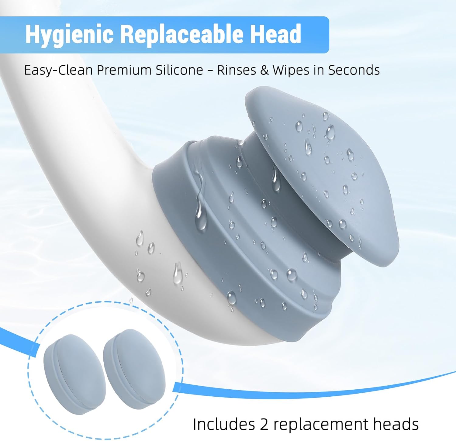 Toilet Aids for Wiping Bottom, 16.5" Long Reach Comfort Wipe - Butt Wiper Tool with Replaceable Head & Wrist Strap - Bottom Buddy Wiping Aid for Elderly, Disabled, Overweight, Post-Surgery - Image 3