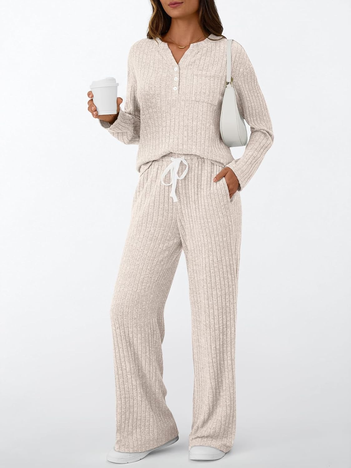 LILLUSORY Womens 2 Piece Lounge Sets Matching Airport Travel Outfits 2026 Spring Clothing Fall Pajamas Sweat Suits Pockets - Image 2