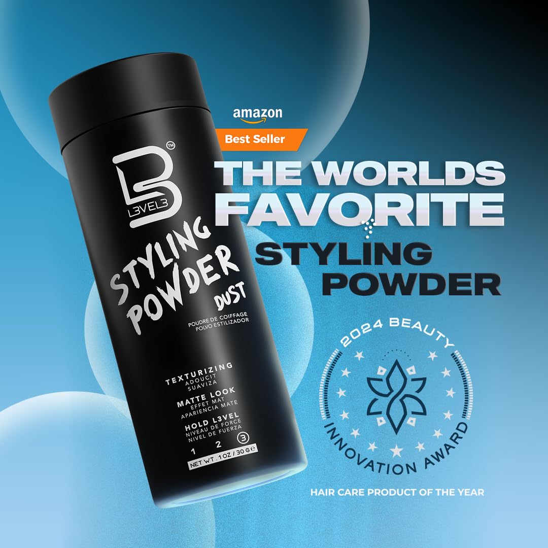 L3 Level 3 Styling Powder - Natural Look Mens Powder - Easy to Apply with No Oil or Greasy Residue (Large - 60 Grams) - Image 3