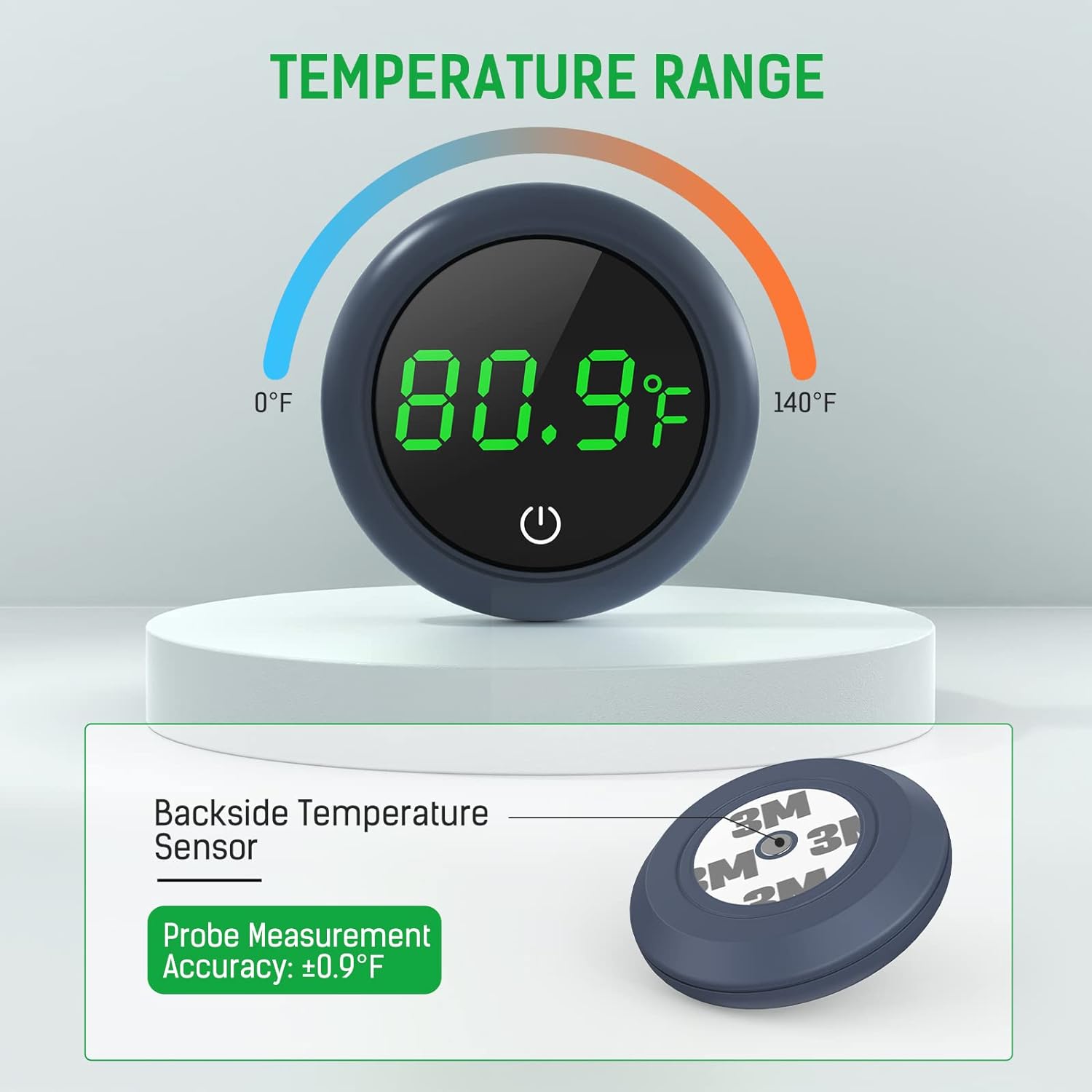 PAIZOO Fish Tank Digital Thermometer Accurate LED Display to ±0.9°F Tank Thermometer Aquarium Temperature Measurement Suitable for Fish, Axolotl, Turtle or Aquatic - Image 3