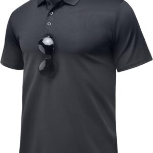 Men’s Quick Dry Golf Polo Shirts Active Short Sleeve Lightweight Casual Collared T-Shirt