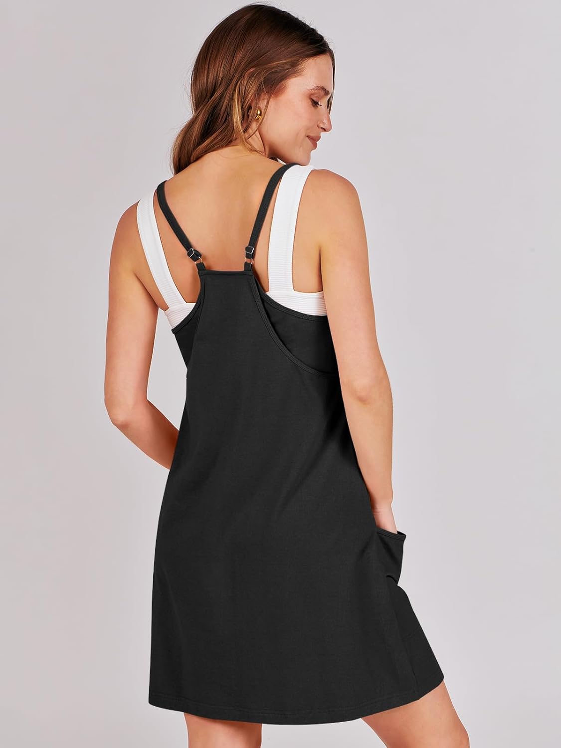 ANRABESS Women Athletic Dress Summer Tennis Workout Active Sports Mini Romper Dress Built in Shorts Travel Vacation Clothes - Image 5