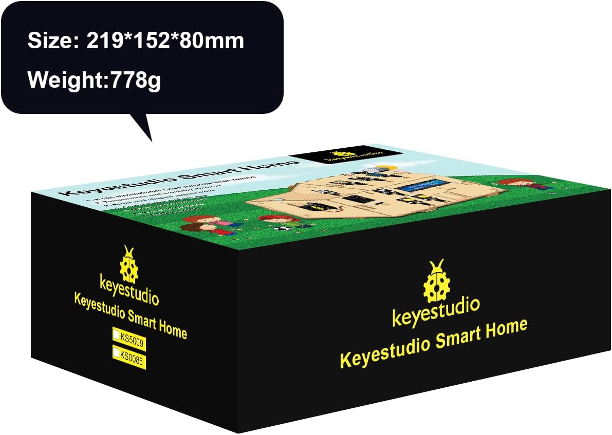 KEYESTUDIO IOT ESP32 Smart Home Starter Kit for Arduino and Python,Electronics Home Automation Coding Kit, Wooden House DIY Sensor Kit,STEM Educational Set for Adults Teens 15+ - Image 9