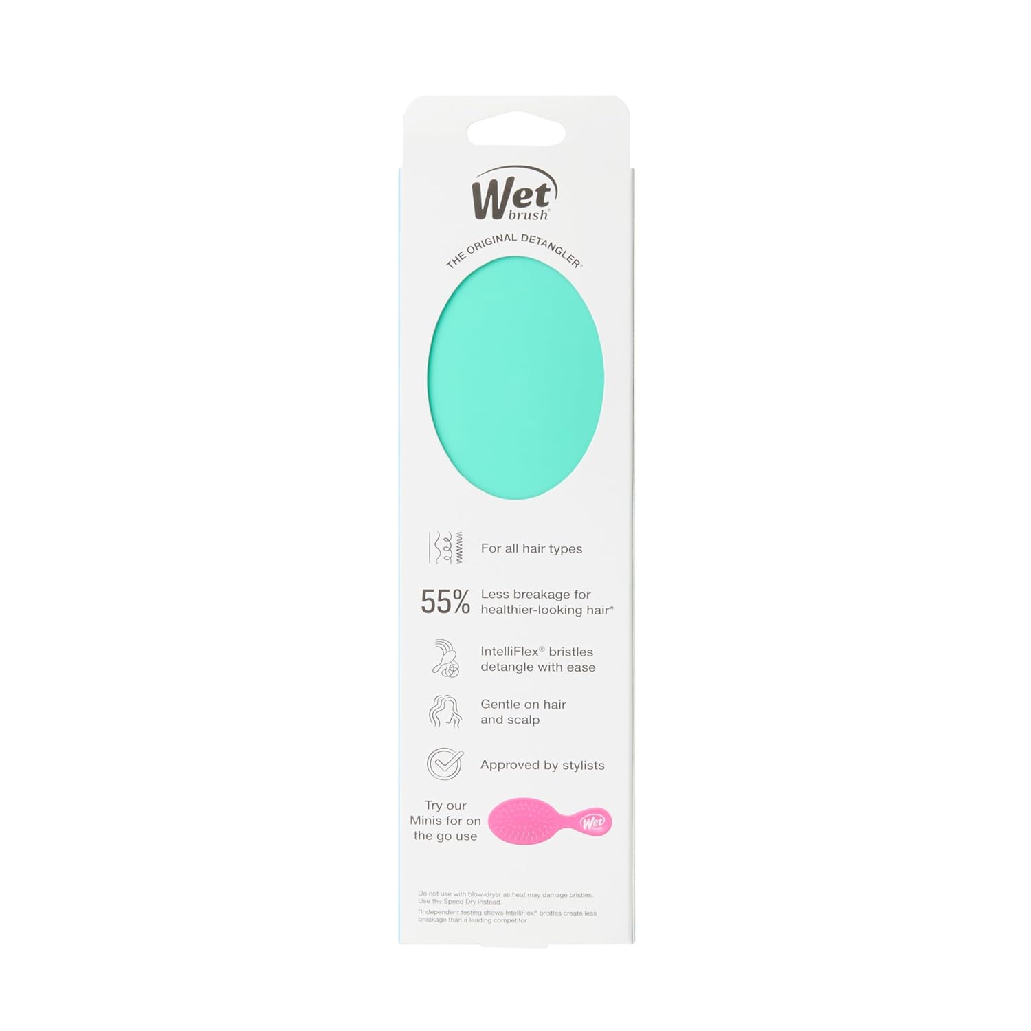 Wet Brush Original Detangler Hair Brush, Amazon Exclusive Aqua- Ultra-Soft IntelliFlex Bristles-Detangling Hairbrush Glides Through Tangles For All Hair Types (Wet Dry & Damaged Hair) - Women & Men - Image 13