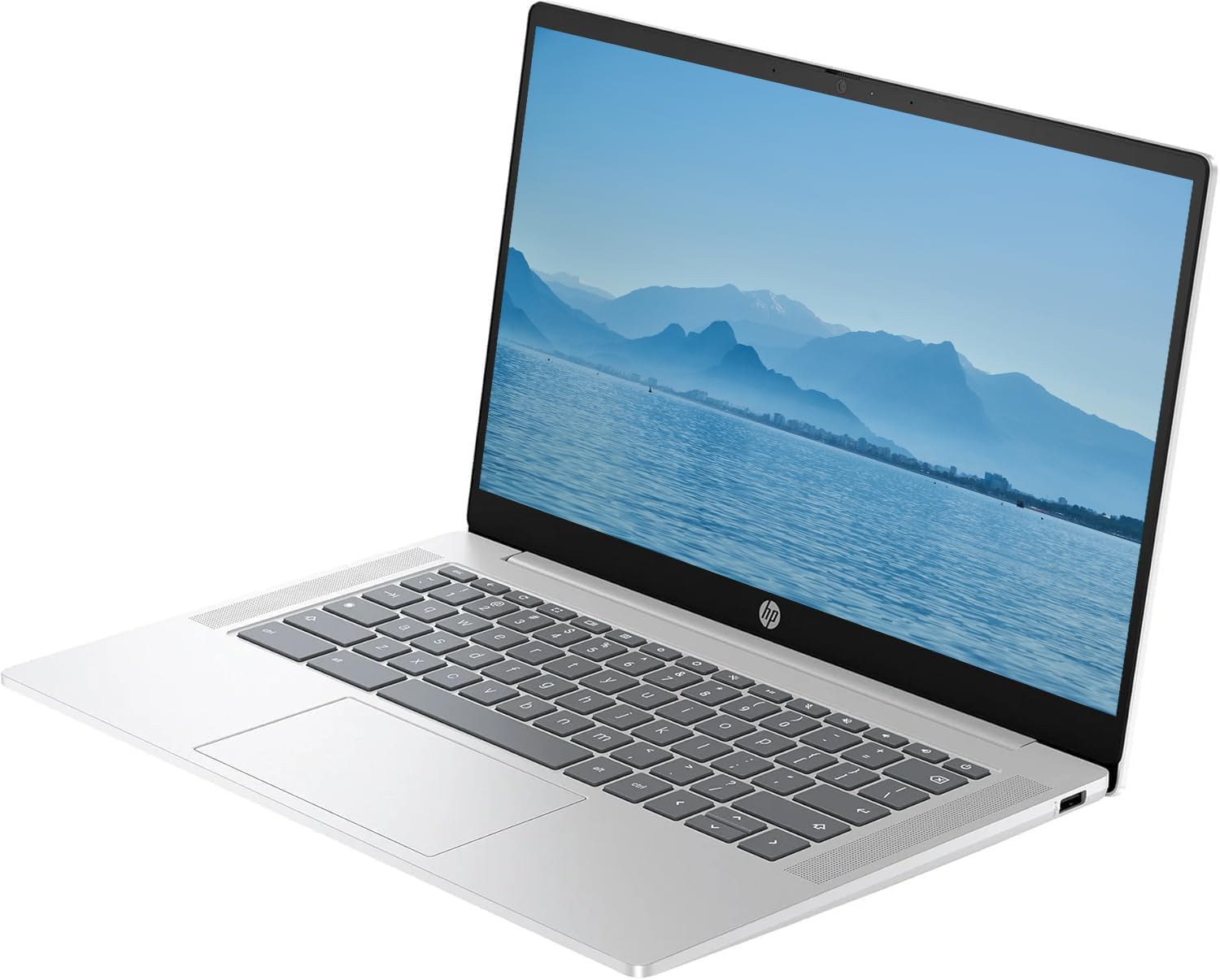 HP 2026 Lightweight Portable Chromebook, 14'' HD IPS Display, Intel Quad-Core N Processor Up to 3.70GHz, 4GB DDR5, 128GB SSD Storage, Ultra-Fast 6th Gen WiFi, Chrome OS, Pastel Silver, Renewed - Image 3