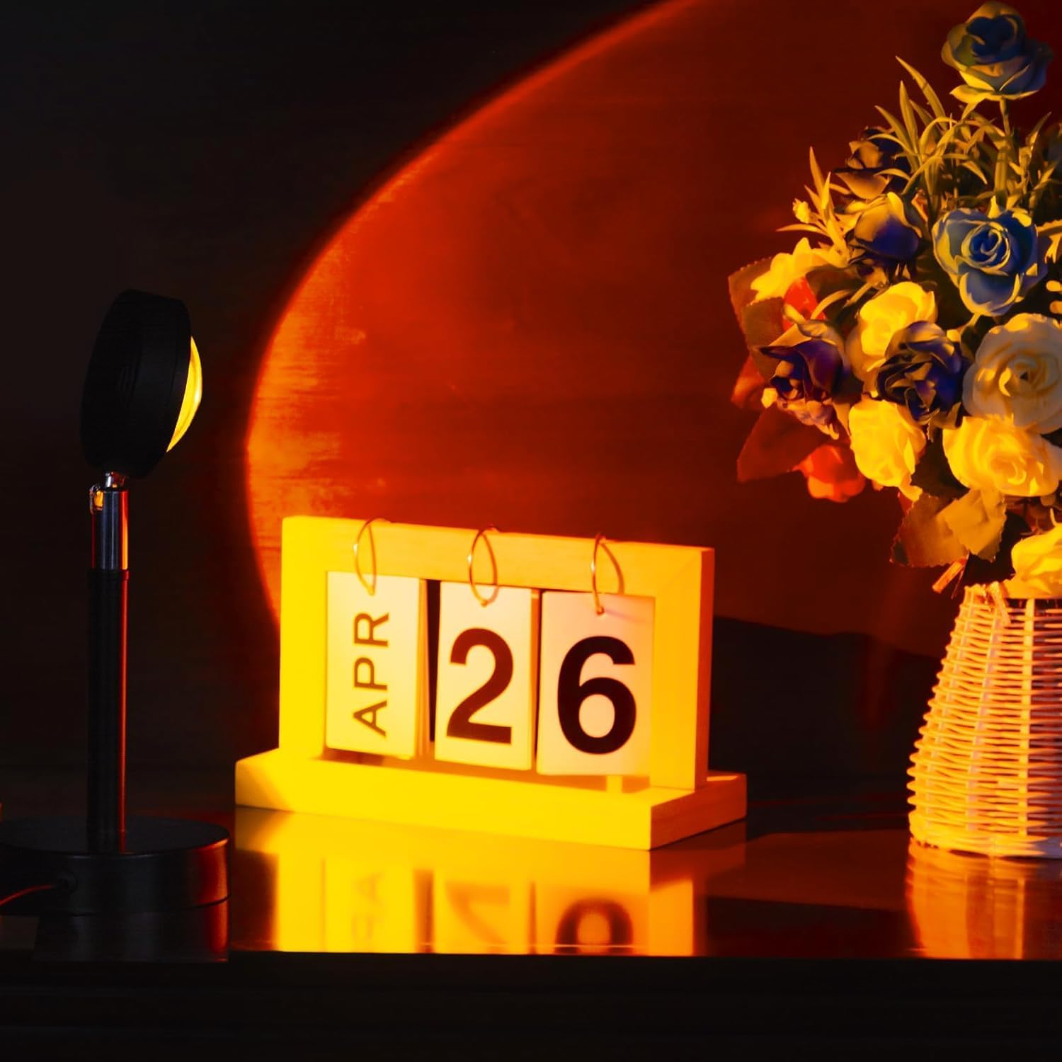 LED Sunset Lamp - Sunset Lights Night Lights LED Projector Floor Lamp Atmosphere Light Night Light for Bedroom Livingroom Party Bar Store, USB Charging - Image 8