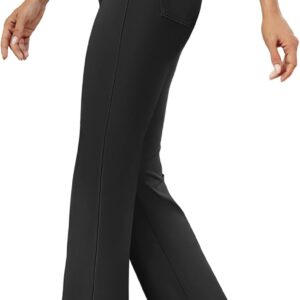 DLOODA Womens Bootcut Dress Pants Business Casual Work Pants with Pockets High Waist Stretchy Trousers Pull On Office Slacks