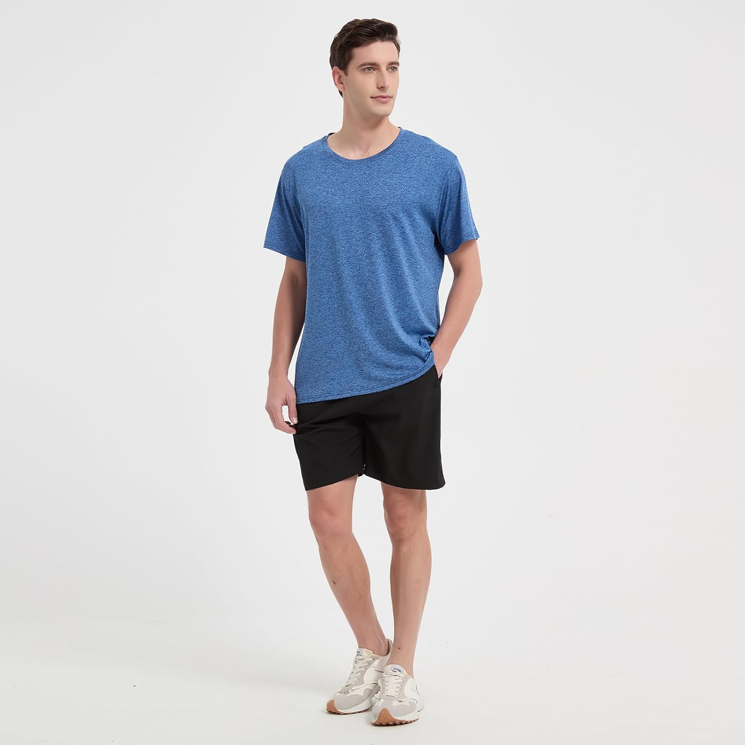 Phedrew 5-Pack Mens Active T-Shirts Quick Dry Athletic Workout Shirts Short Sleeve Gym Shirts for Men - Image 2
