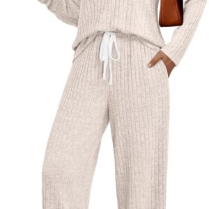 LILLUSORY Womens 2 Piece Lounge Sets Matching Airport Travel Outfits 2026 Spring Clothing Fall Pajamas Sweat Suits Pockets