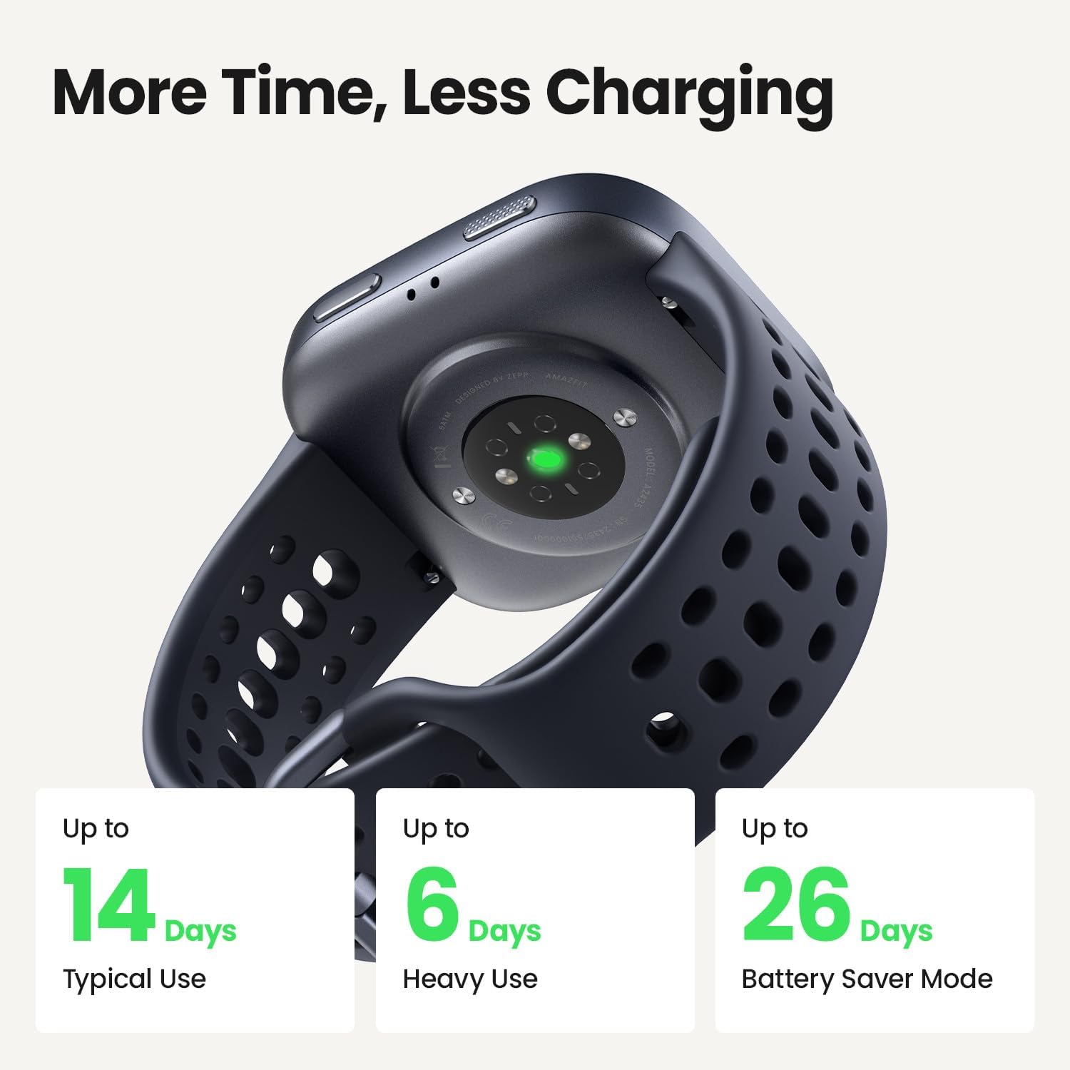 Amazfit Bip 6 Smart Watch 46mm, 14 Day Battery, 1.97" AMOLED Display, GPS & Free Maps, AI, Bluetooth Call & Text, Health, Fitness & Sleep Tracker, 140+ Workout Modes, 5 ATM Water-Resistance, Black - Image 5