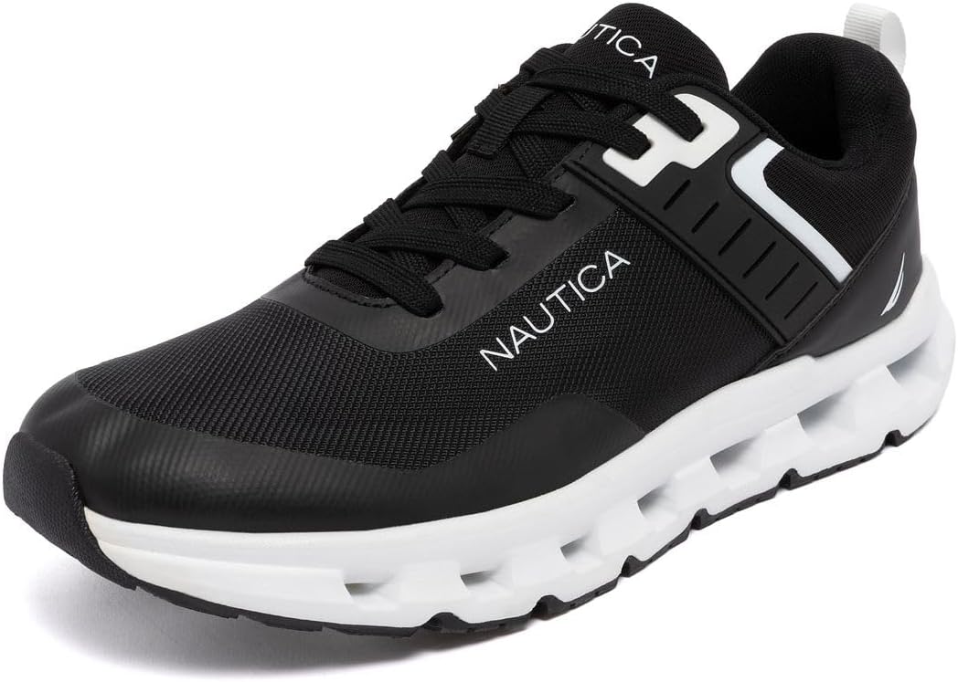Nautica Mens Running Sneakers Sport Fashion Lace-Up Athletic Soft Shoes for Gym Tennis Men – Cushioned, Breathable, Lightweight & Comfortable