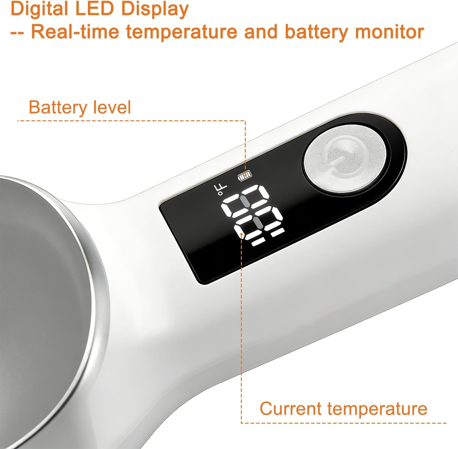 2026 Upgraded Heated Ice Cream Scoop with Switch, Electric Rechargeable Ice Cream Scooper with LED Display & Detachable Battery, Heats to 158°F in 60s - Image 7